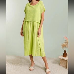 MADE IN ITALY Long Dress With Mesh Overlay